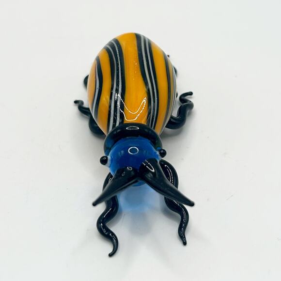 Vintage Hand Crafted Blown Mixed Glass Miniature Art Beetle Insect Sculpture NEW - Picture 3 of 6